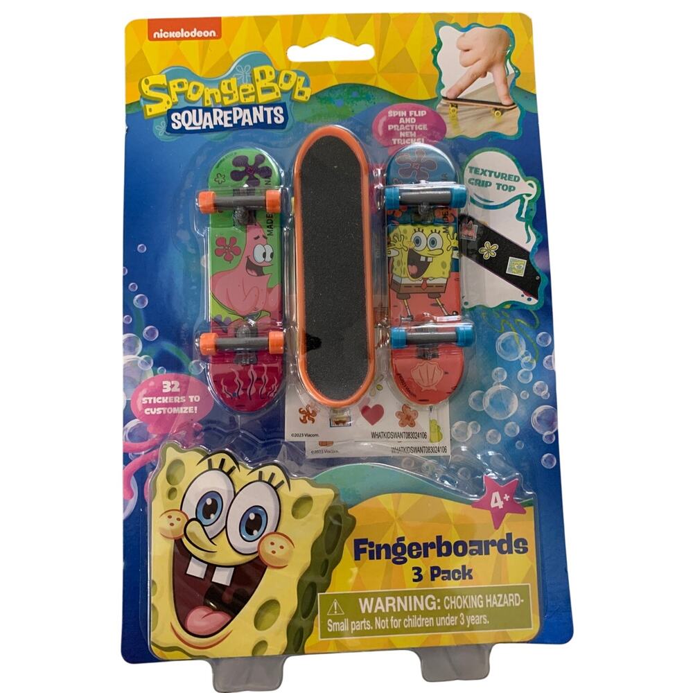 Spongebob Squarepants Nickelodeon Fingerboards 3-Pack (Version 2)